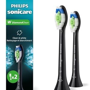 Philips Sonicare W DiamondClean Toothbrush Heads Black 2-Pack HX6062/95